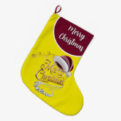 Süße Weihnachtsmütze Großer Weihnachtsstrumpf (Vorderansicht (hängend))