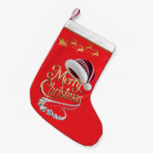 Süße Weihnachtsmütze Kleiner Weihnachtsstrumpf (Vorderansicht (hängend))