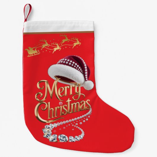 Süße Weihnachtsmütze Kleiner Weihnachtsstrumpf (Vorderseite)