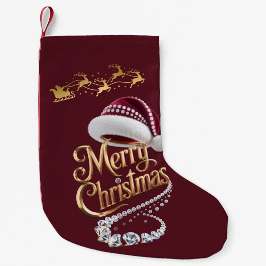 Süße Weihnachtsmütze Kleiner Weihnachtsstrumpf (Vorderseite)