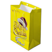 Süße Weihnachtsmütze Mittlere Geschenktüte (Vorderseite Schrägansicht)