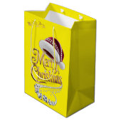 Süße Weihnachtsmütze Mittlere Geschenktüte (Rückseite Schrägansicht)