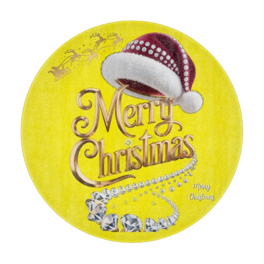 Süße Weihnachtsmütze Schneidebrett (Vorderseite)