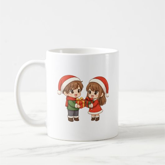Süße Weihnachtspaar-Tasse Kaffeetasse (Links)