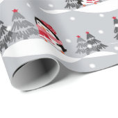 Süße Weihnachtspinguine Geschenkpapier (Rolleneckpunkt)