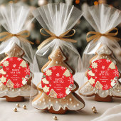 Süße Weihnachtsplätzchen-Geschenkaufkleber Runder Aufkleber