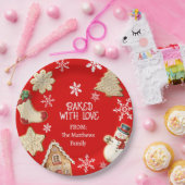 Süße Weihnachtsplätzchen-Geschenkteller Pappteller (Party)
