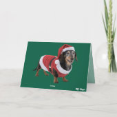 Süße Weihnachtsplätzchen Karte mit Dachshund (Rückseite)
