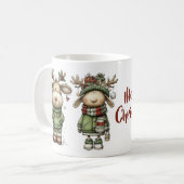 Süße Weihnachtsrenne Kaffeetasse (Vorderseite Links)