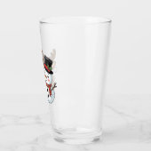 Süße Weihnachtsrentier & Schneemann Glas (Links)