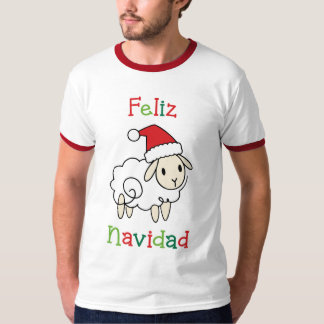 Süße Weihnachtsschafe – Feliz Navidad T-Shirt