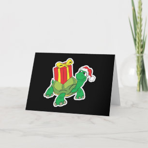 süße Weihnachtsschildkröte Feiertagskarte