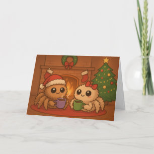 Süße Weihnachtsspinne Karte