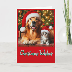Süße Weihnachtstiere  Grußkarte zum Fest Karte