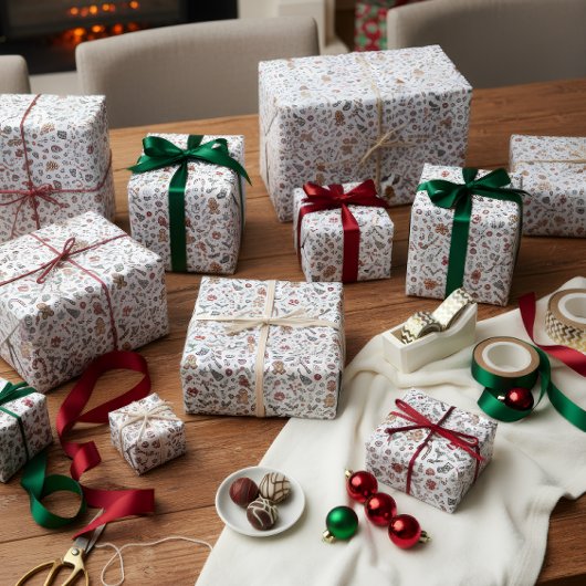 Süße Weihnachtsverpackungspapier Geschenkpapier