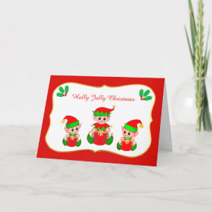 Süße Weihnachtswichtel Karte