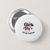 Süße Wein Mädchen Reise Großbritannien Urlaub Button (Vorne & Hinten)