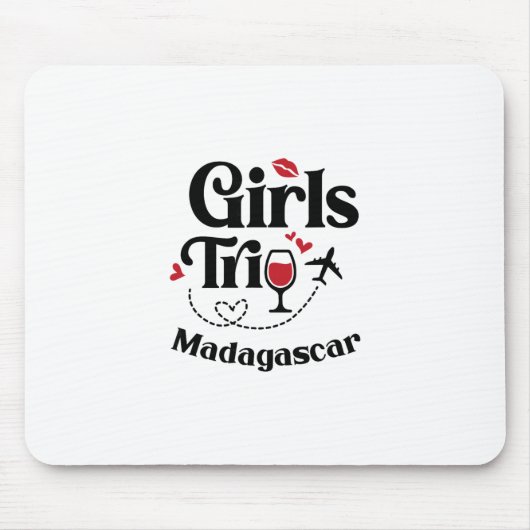 Süße Wein Mädchen Reise Madagaskar Urlaub Mousepad (Vorne)