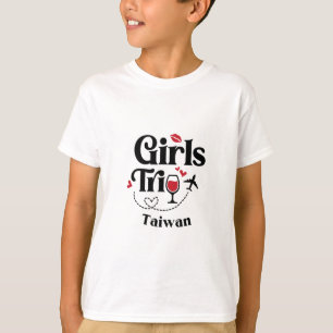 Süße Wein Mädchen Reise Taiwan Urlaub T-Shirt