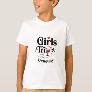 Süße Wein Mädchen Reise Uruguay Urlaub T-Shirt