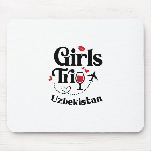Süße Wein Mädchen Reise Usbekistan Urlaub Mousepad (Vorne)