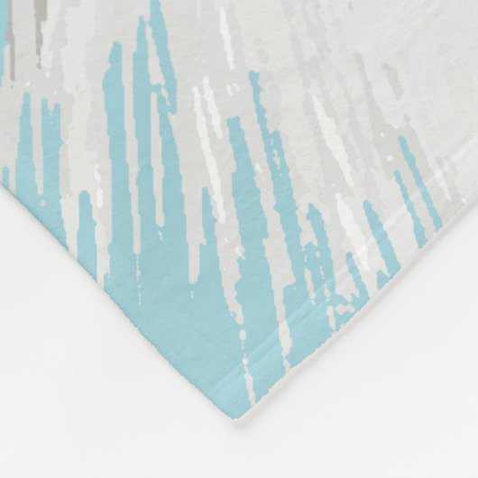 Süße weiße Blumenkatze Fleecedecke (Ecke)