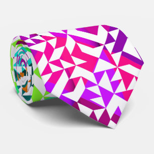 Süße weiße bunte geometrische Muster Krawatte