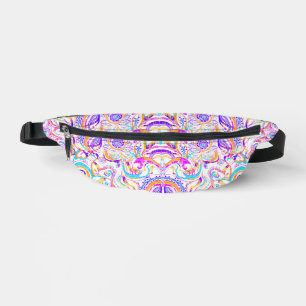 Süße weiße bunte Paisley-Muster Bauchtasche