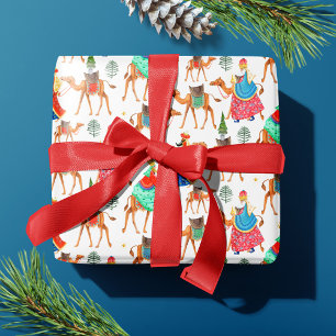Süße weiße drei Weise Männer Weihnachten Geschenkpapier
