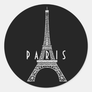 Süße weiße Frankreich Paris Eiffelturm Runder Aufkleber