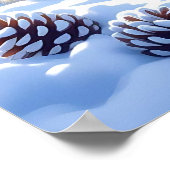 Süße Weiße Füchse im Schnee Poster (Ecke)