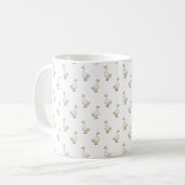 Süße weiße Gans Muster Kaffeetasse (Vorderseite Links)