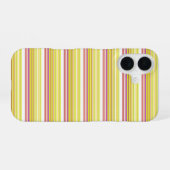 Süße weiße gelbe Streifen iPhone 16 Hülle (Rückseite (Horizontal))