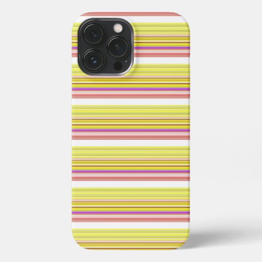 Süße weiße gelbe Streifen iPhone Hülle (Rückseite)