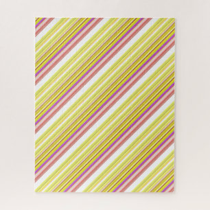 Süße weiße gelbe Streifen  Puzzle