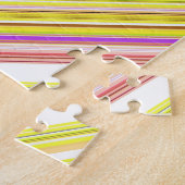 Süße weiße gelbe Streifen Puzzle (Seite)