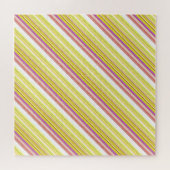 Süße weiße gelbe Streifen Puzzle (Horizontal)