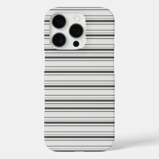 Süße weiße graue Streifen Case-Mate iPhone Hülle (Rückseite)
