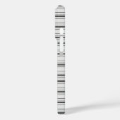 Süße weiße graue Streifen Case-Mate iPhone Hülle (Rückseite / Links)