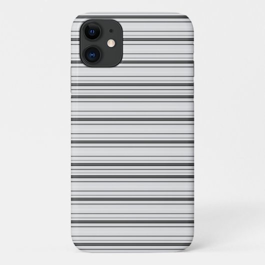 Süße weiße graue Streifen Case-Mate iPhone Hülle (Rückseite)