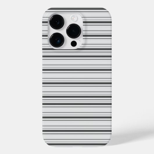 Süße weiße graue Streifen Case-Mate iPhone Hülle (Rückseite)