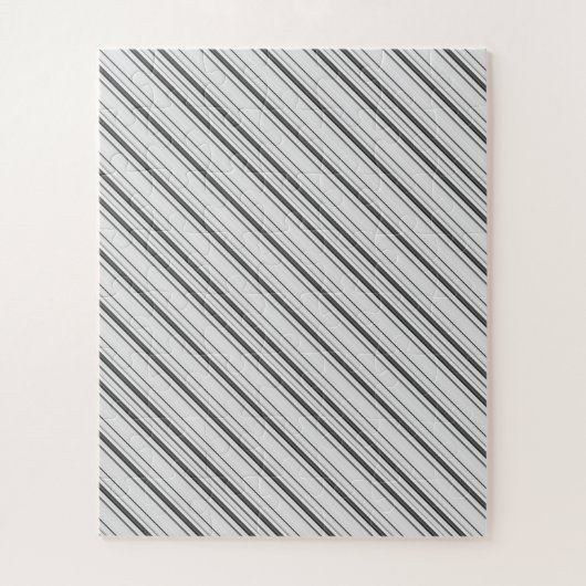 Süße weiße graue Streifen Puzzle (Vertikal)