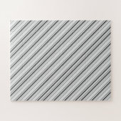 Süße weiße graue Streifen Puzzle (Horizontal)