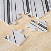 Süße weiße graue Streifen Puzzle (Seite)