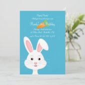 Süße weiße Hase-Einladung Einladung (Stehend Vorderseite)