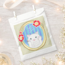 Süße weiße Kätzchen-Katze-Geschenktüte