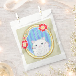 Süße weiße Kätzchen-Katze-Geschenktüte Geschenktütchen
