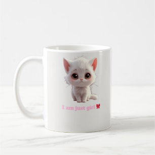 Süße Weiße Kätzchen-Tasse - Ich Bin Einfach Ein Mä Kaffeetasse