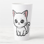 Süße weiße Katze Milchtasse (Vorderseite)