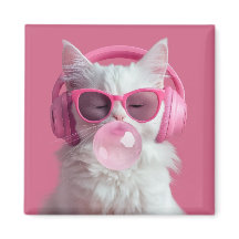 Süße weiße Katze – Personalisiert